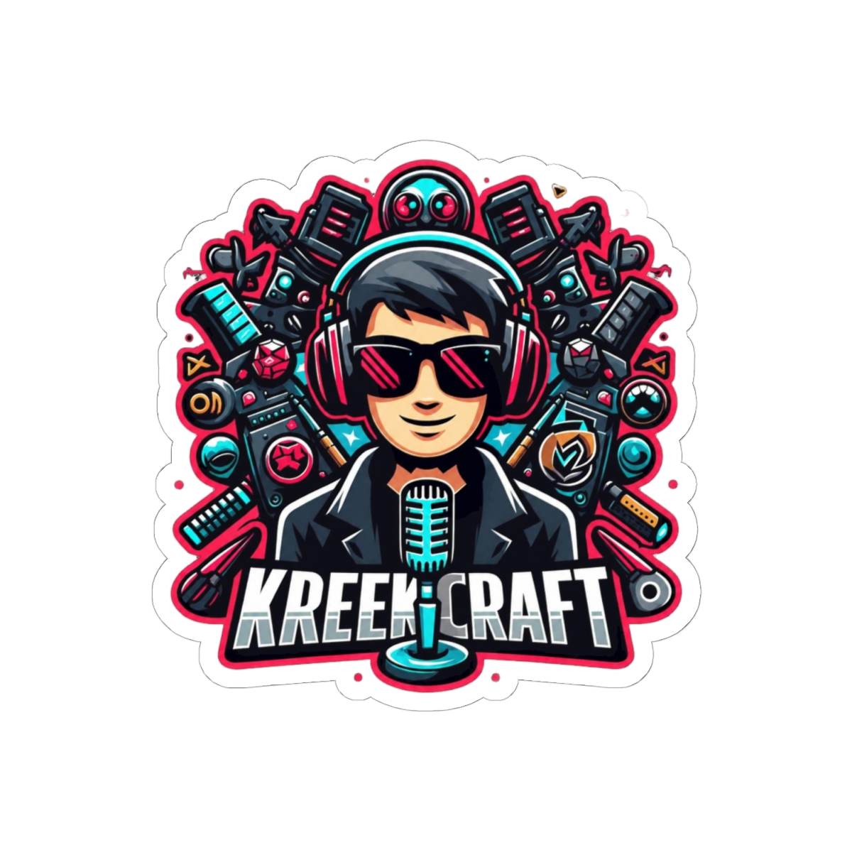 Kreekcraftes Sticker | Cute Roblox Mascot Vinyl Decal - alternate angle 1, merchandise