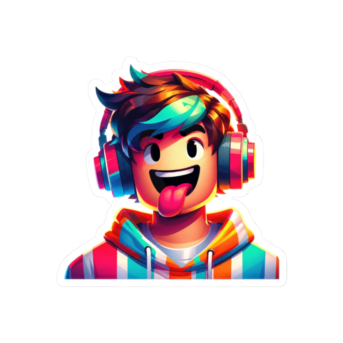 KreekCraft Colorful Roblox Sticker | Bold Vinyl Decal Fan Gear - alternate angle 3, merchandise