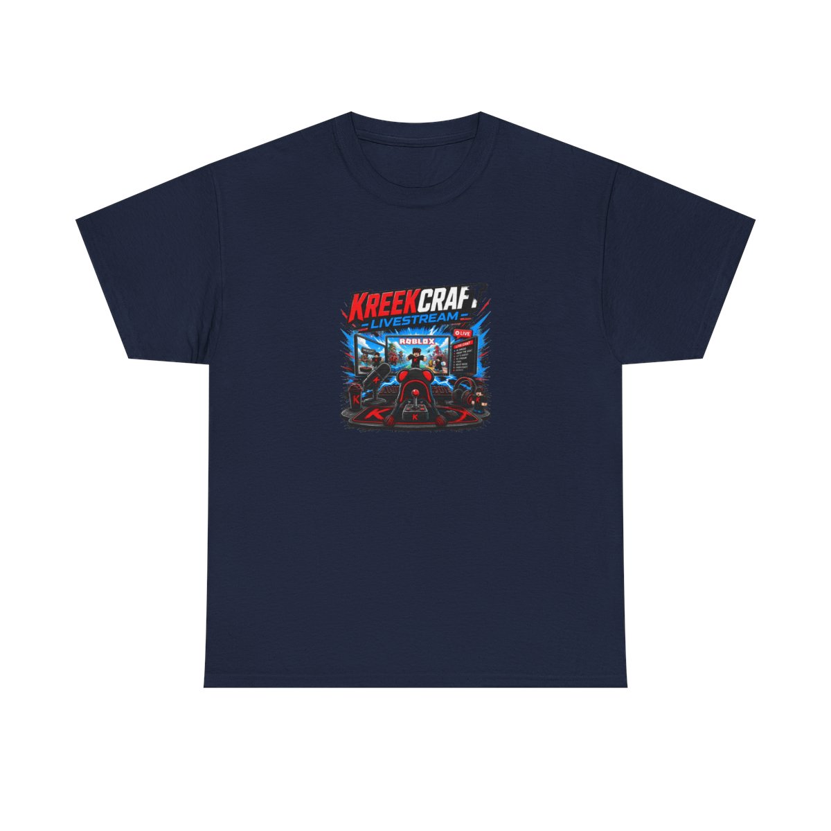 KreekCraft "KreekCraft Livestream" Unisex Tee - alternate angle 2, merchandise