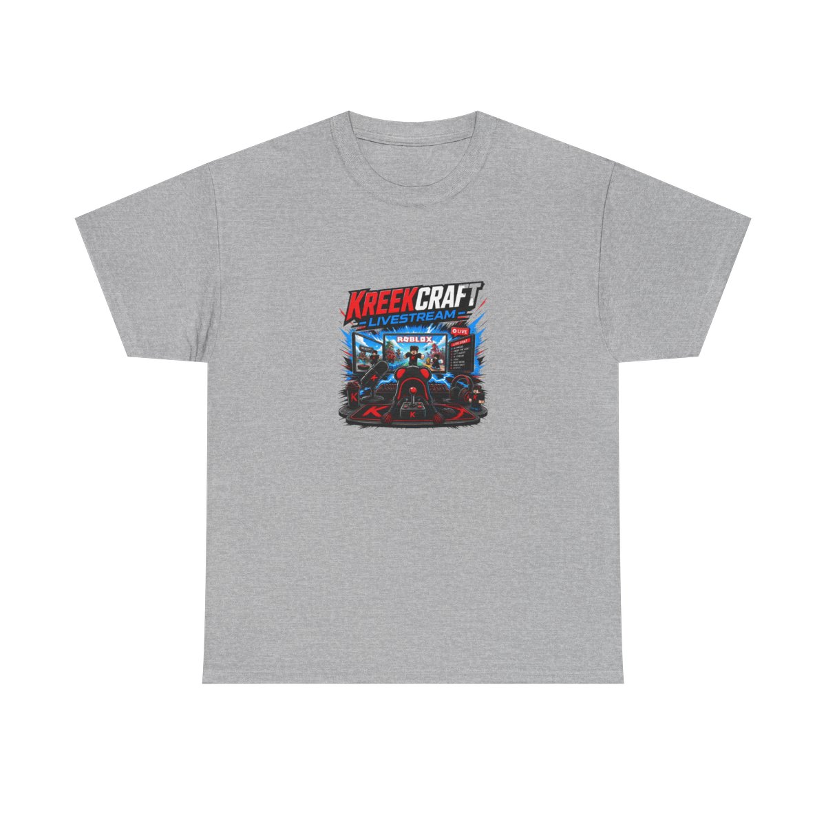 KreekCraft "KreekCraft Livestream" Unisex Tee - alternate angle 5, merchandise