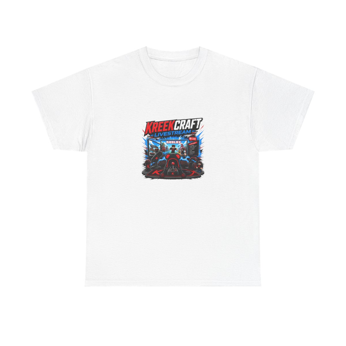 KreekCraft "KreekCraft Livestream" Unisex Tee - alternate angle 4, merchandise